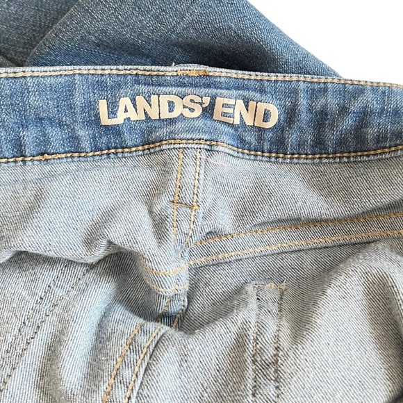 Lands End Mid Rise‎ 9” Straight Leg Jeans Medium Wash Denim Women’s Size 8 - Picture 5 of 13